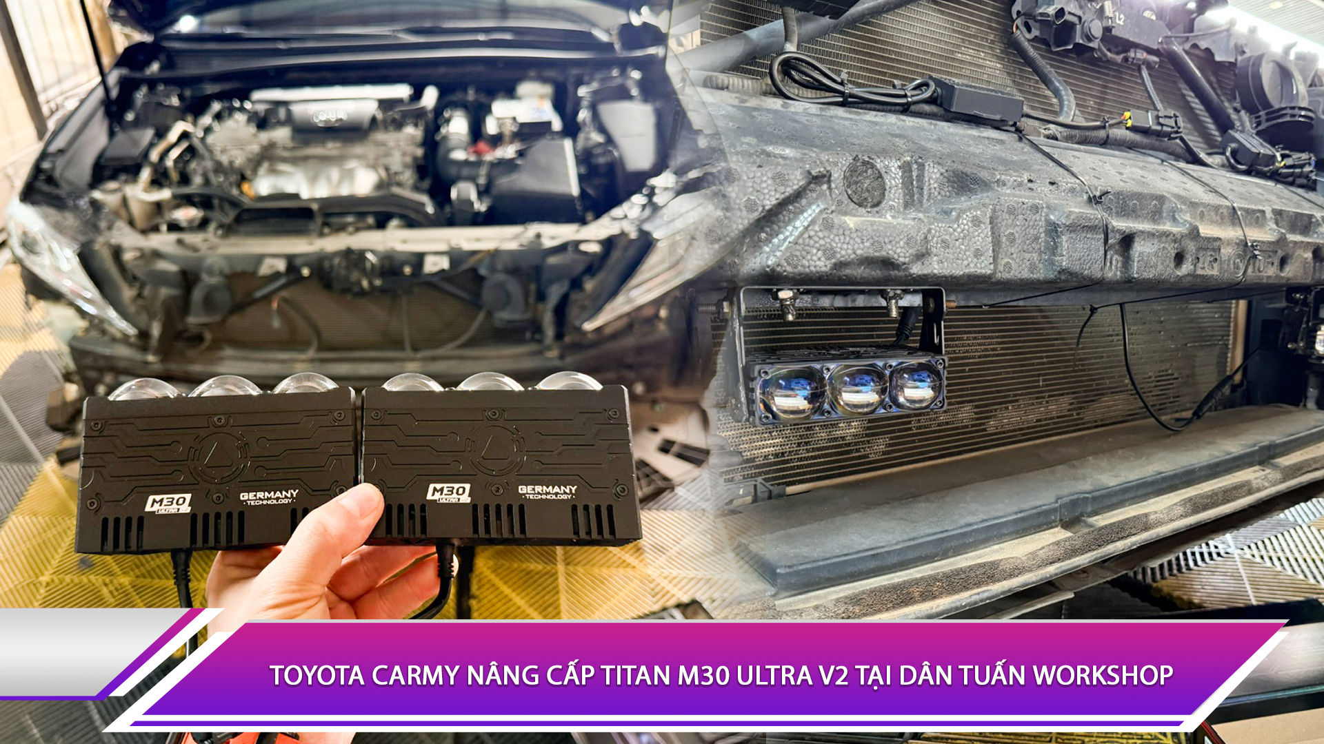 Toyota Carmy nâng cấp Titan M30 Ultra V2 tại Dân Tuấn Workshop